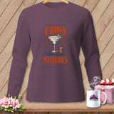 Long-sleeve shirt with a margarita glass and 