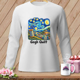 White long-sleeve shirt with 