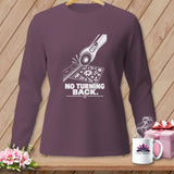 Purple long-sleeve shirt with 