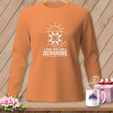 Orange long-sleeve shirt with 