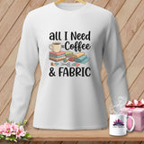 White long-sleeved shirt with 
