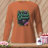 Long-sleeve orange shirt with 