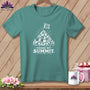 Teal t-shirt with "Found My Summit" text and stacked quilt graphic.