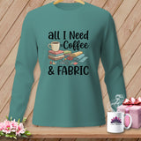 Teal long-sleeve shirt with 