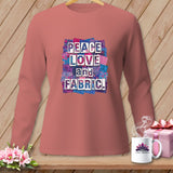 Peach long-sleeve shirt with 