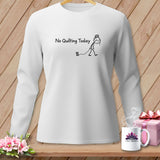 White long-sleeved shirt with 