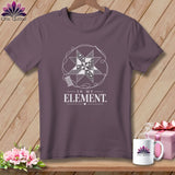 Purple t-shirt with quilt block design and 