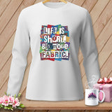 White long-sleeve shirt with 