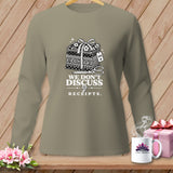 Long-sleeve shirt with stacked fabric and 