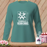 Teal long-sleeve shirt with 