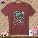 Maroon t-shirt with 