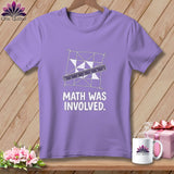 Purple t-shirt with quilting graphic and 