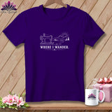 Purple t-shirt with 
