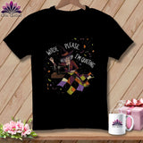 Black t-shirt with witch quilting, 
