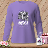 Purple long-sleeve shirt with 