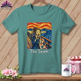 Teal t-shirt with 