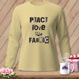 Yellow long-sleeve shirt with 