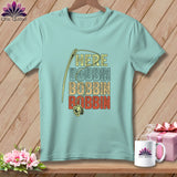 Light blue t-shirt with vintage text 