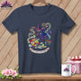 Navy t-shirt with a witch flying over quilting items, reading "I'VE TRIED EVERYTHING."