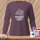 Purple long-sleeve shirt with 