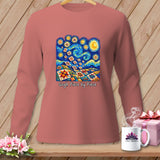 Pink long-sleeve shirt with a 