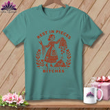 Teal t-shirt with 