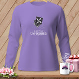 Purple long-sleeved shirt with 