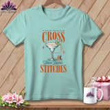 Light blue t-shirt with text 