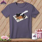 Black cat on pumpkin with 