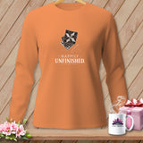 Orange long-sleeve shirt with 