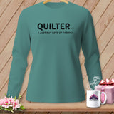 Teal long-sleeve shirt with 