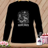 Black long-sleeved shirt with a 