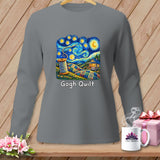 Grey long-sleeved shirt with a 