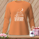 Orange long-sleeve shirt with 