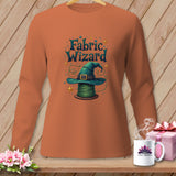Orange long-sleeve shirt with 