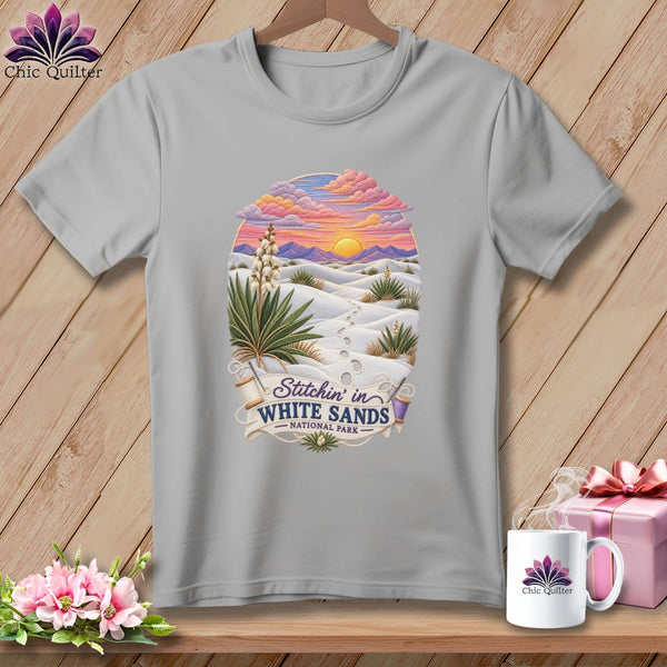 MyDesigns Physical Item S / Athletic Heather White Sands National Park, Stitchin in ~ Relaxed Fit Tee
