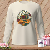 Long sleeve cream shirt with 