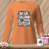 Orange long-sleeve shirt with 