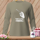 Long-sleeved shirt with scissors cutting fabric design and 