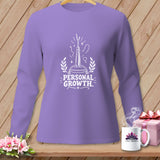 Lavender long-sleeve shirt with 