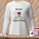 White long-sleeve shirt with 