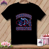 A black t-shirt featuring the text 