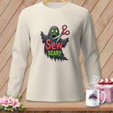 Long-sleeve shirt with ghost graphic and 