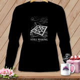 Black long-sleeve shirt with 