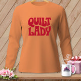 Orange long-sleeved shirt with 