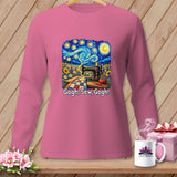 Pink long-sleeve shirt with 