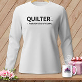 White long-sleeve shirt with 