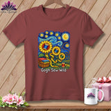 Maroon t-shirt with 