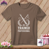 Brown t-shirt with 