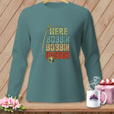 Teal long-sleeve shirt with 